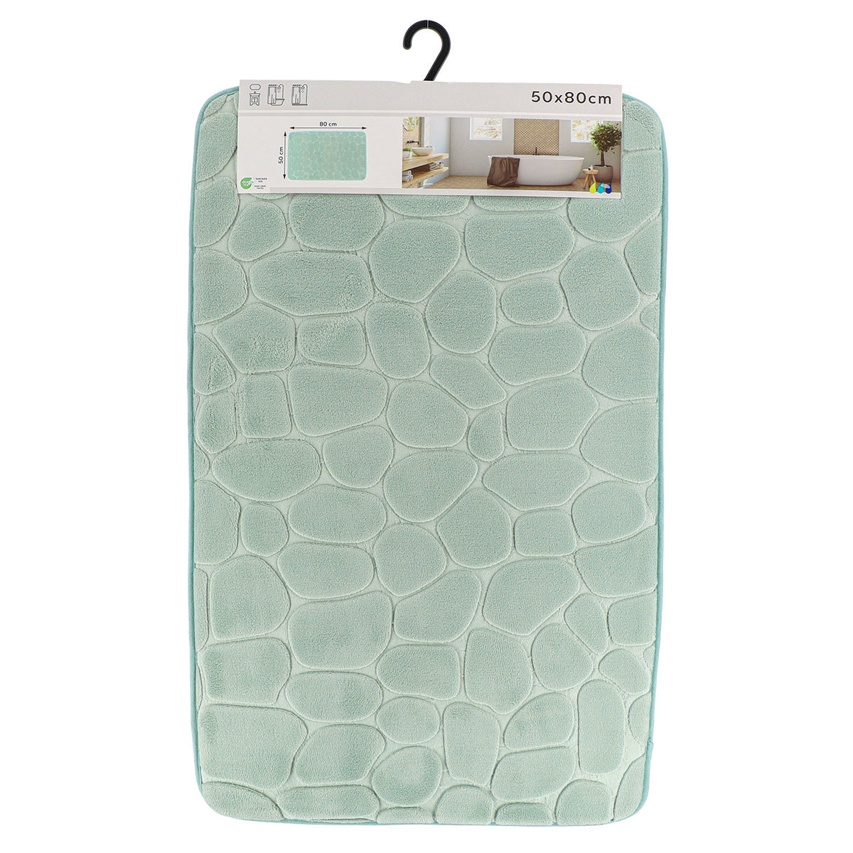 Covoraș Microfibră cu Spumă de Memorie 50x80 CM - Verde Eucalipt