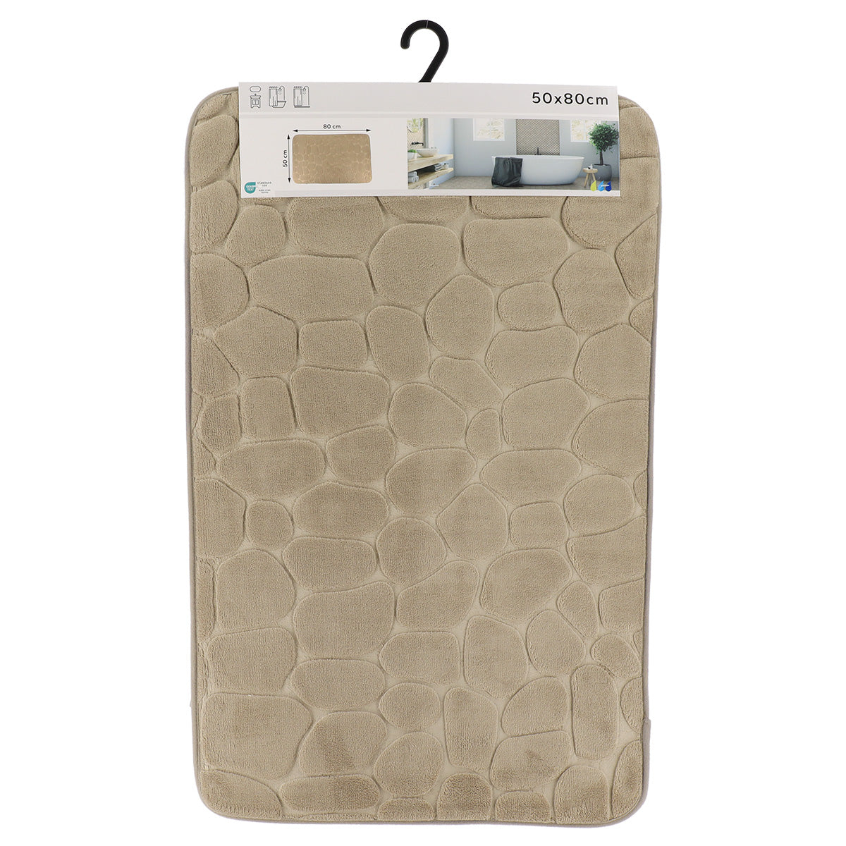 Covoraș Microfibră cu Spumă de Memorie 50x80 cm - Taupe