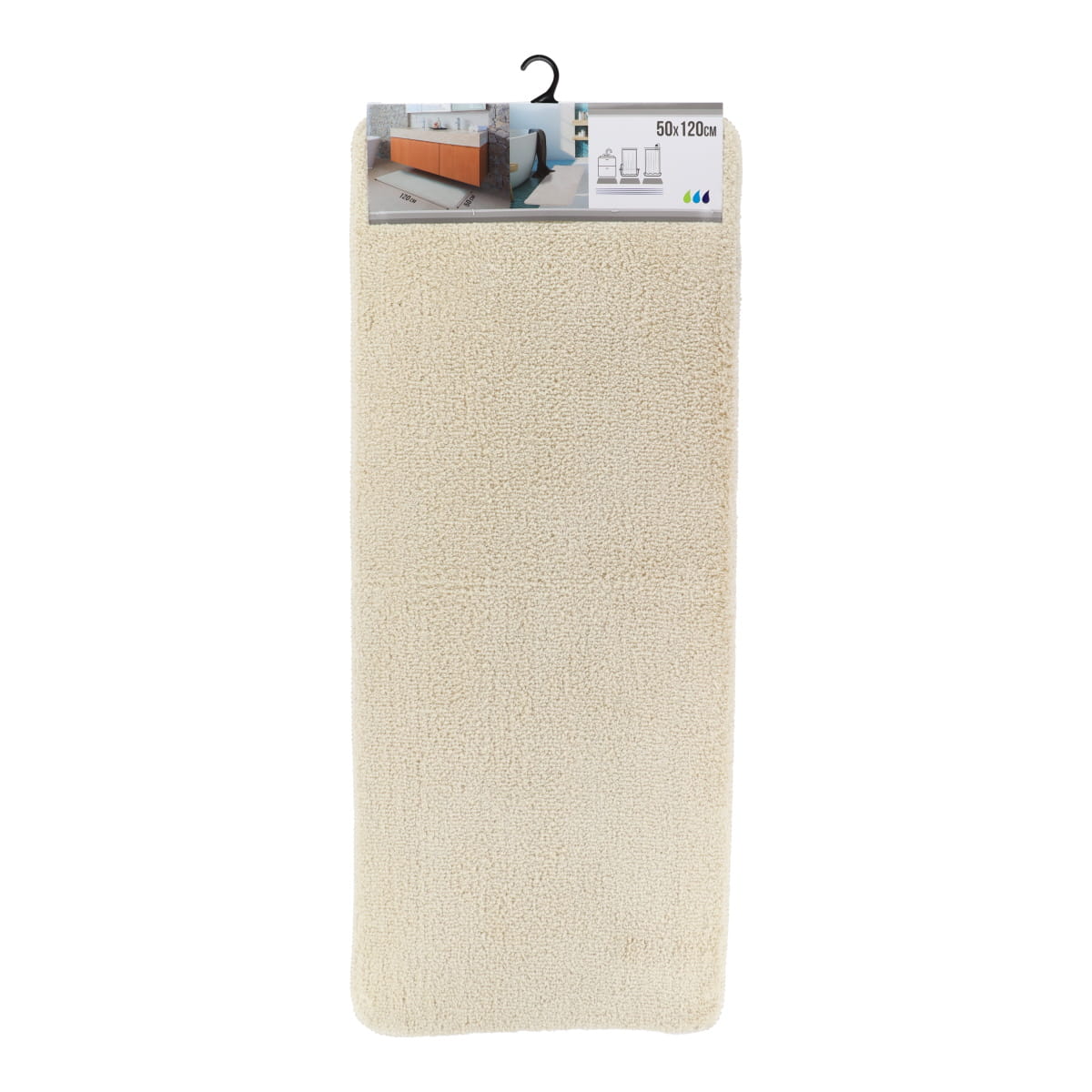 Covoraș Microfibră 50 x 120 CM cu Suport din Latex - Natural