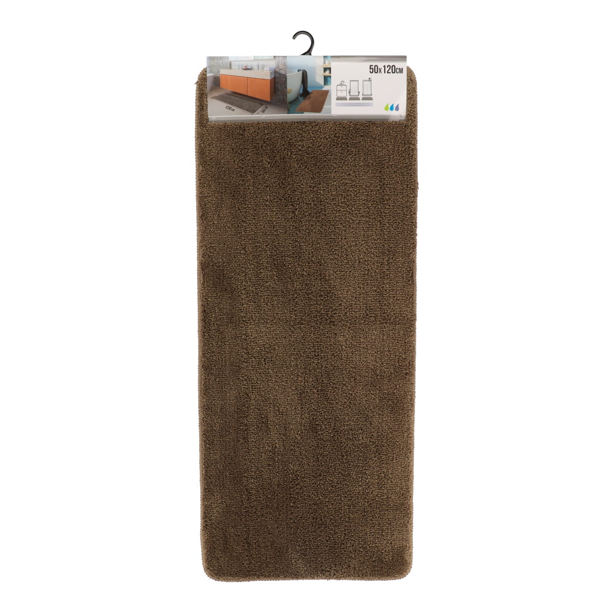 Covoraș Microfibră 50 x 120 CM cu Suport din Latex - Maro