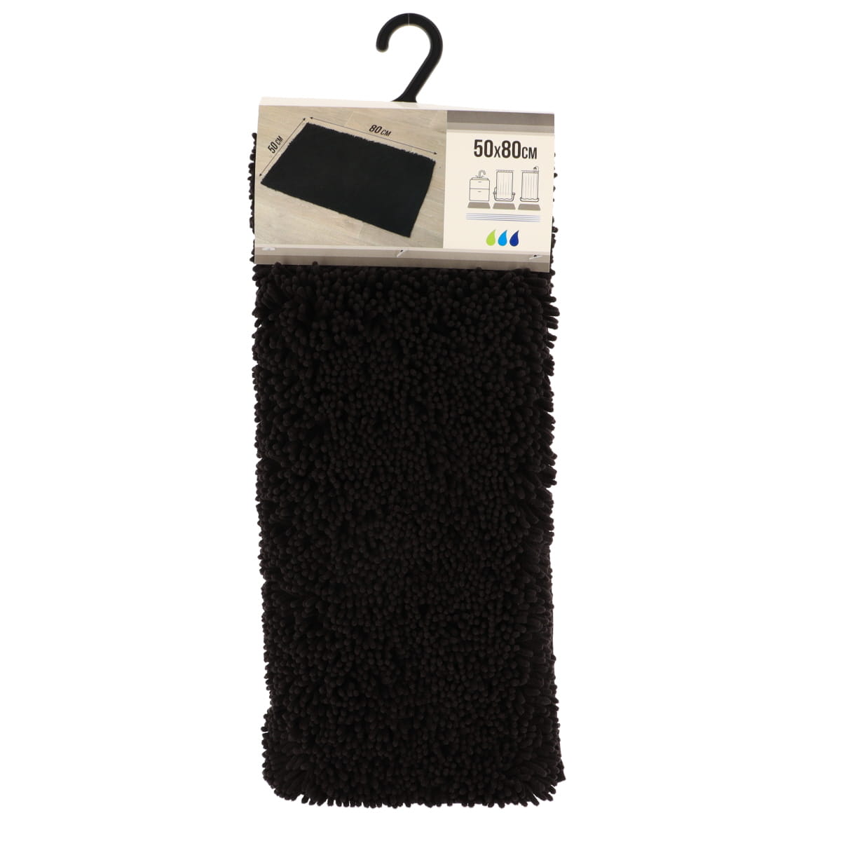 Covor Microfibră 50x80 CM - Negru