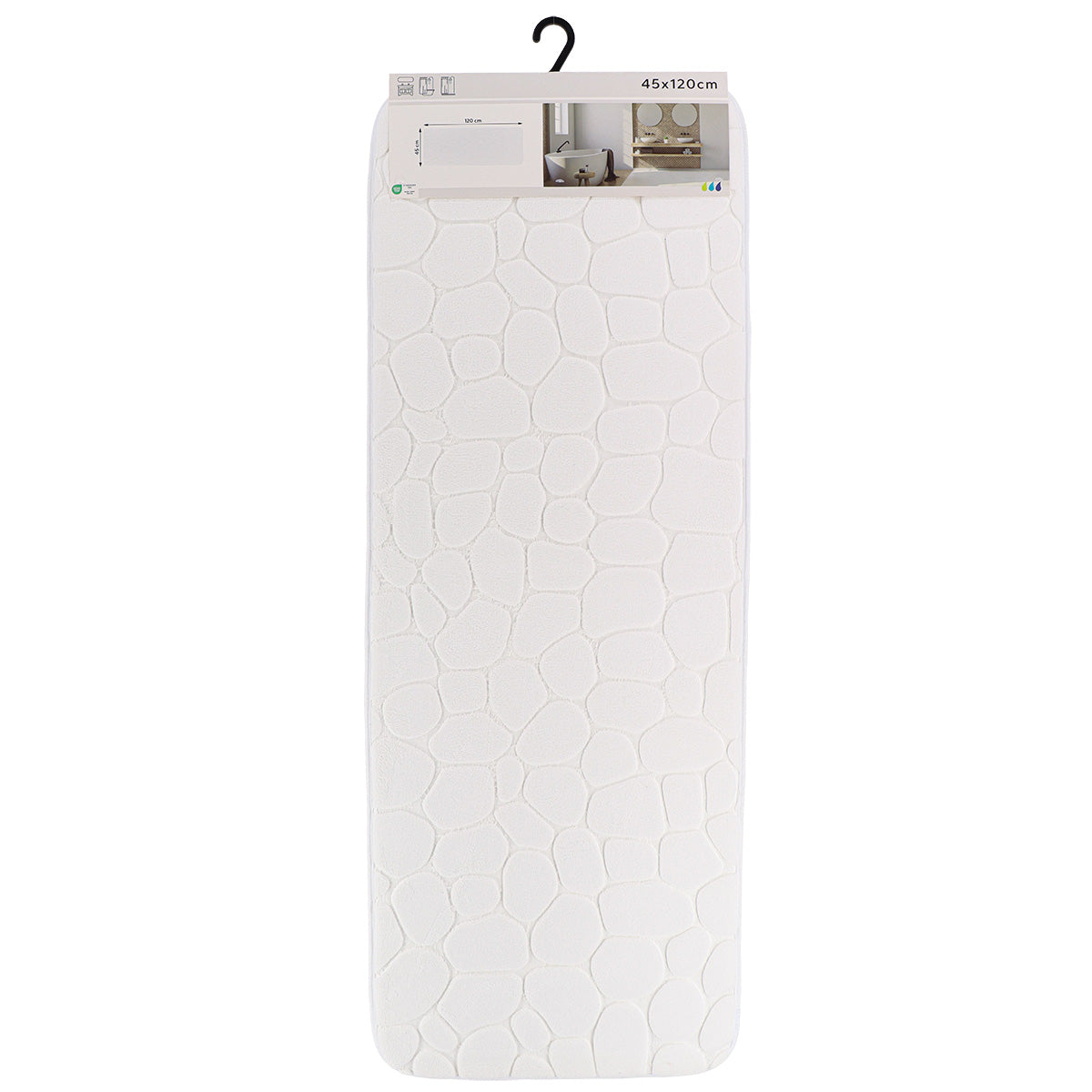 Covoraș Microfibră cu Spumă de Memorie 45x120 CM - Alb