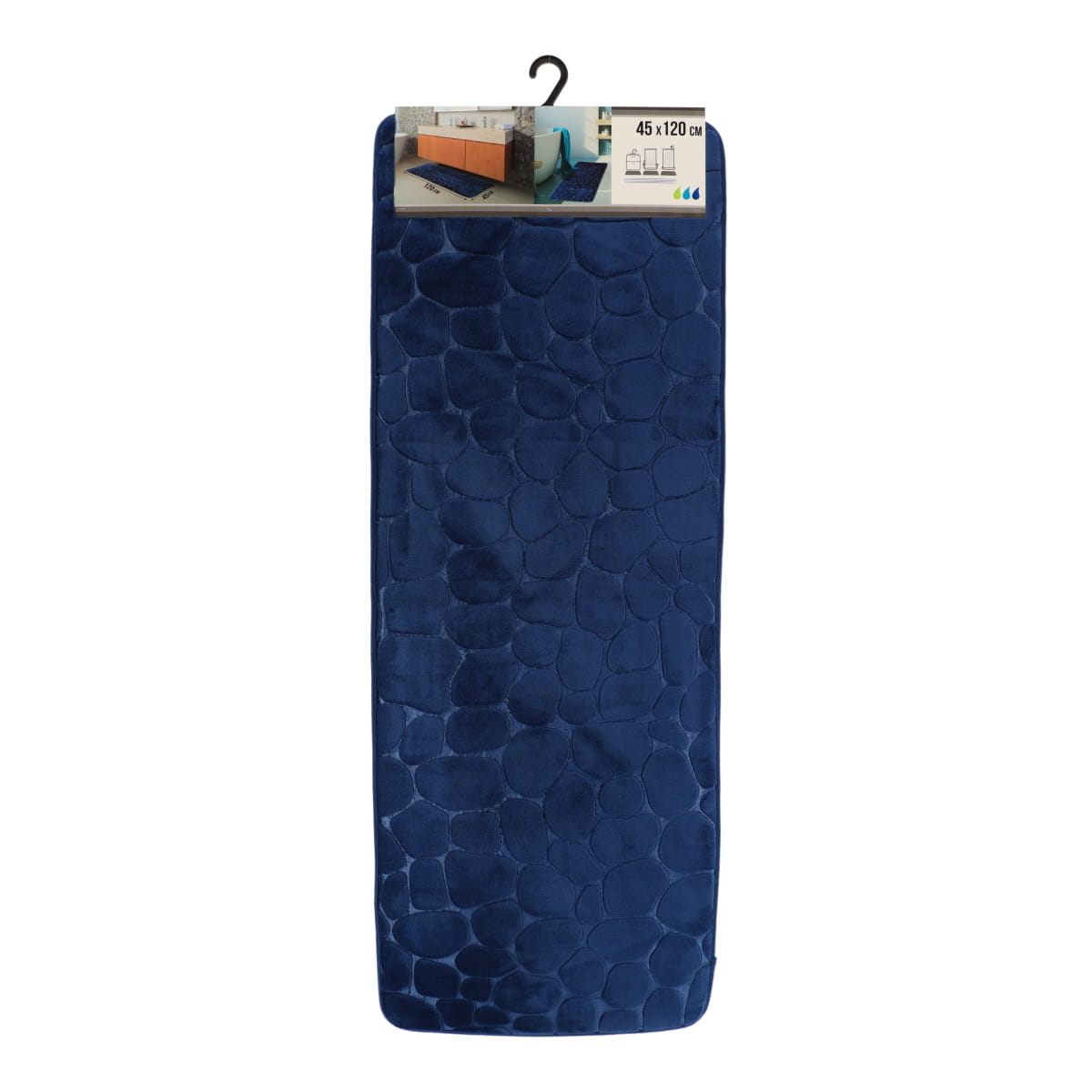 Covoraș Microfibră cu Spumă de Memorie 45x120 CM - Navy Blue