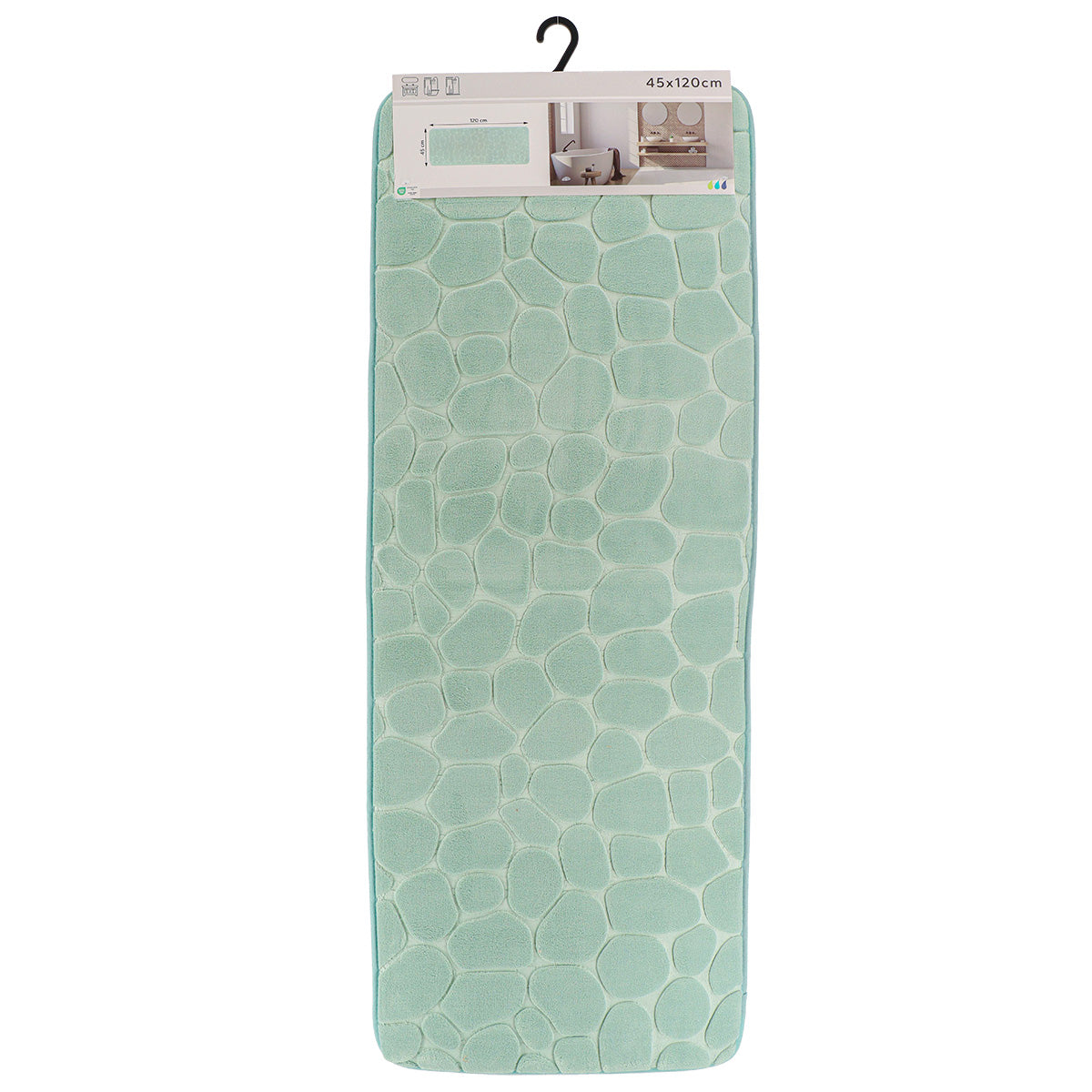 Covoraș Microfibră cu Spumă de Memorie 45x120 CM - Verde Eucalipt