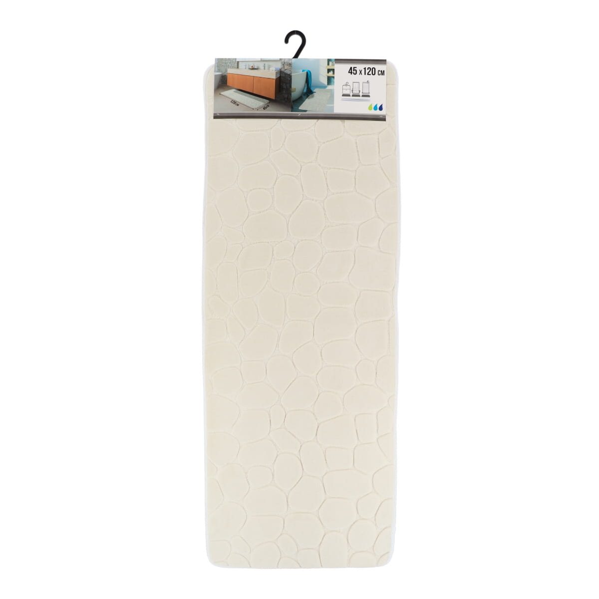 Covoraș Microfibră cu Spumă de Memorie 45x120 cm - Natural