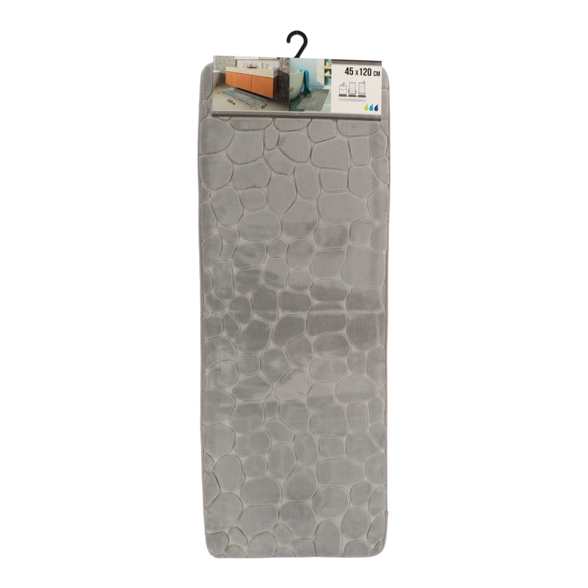 Covoraș Microfibră cu Spumă de Memorie 45x120 cm - Gri Deschis