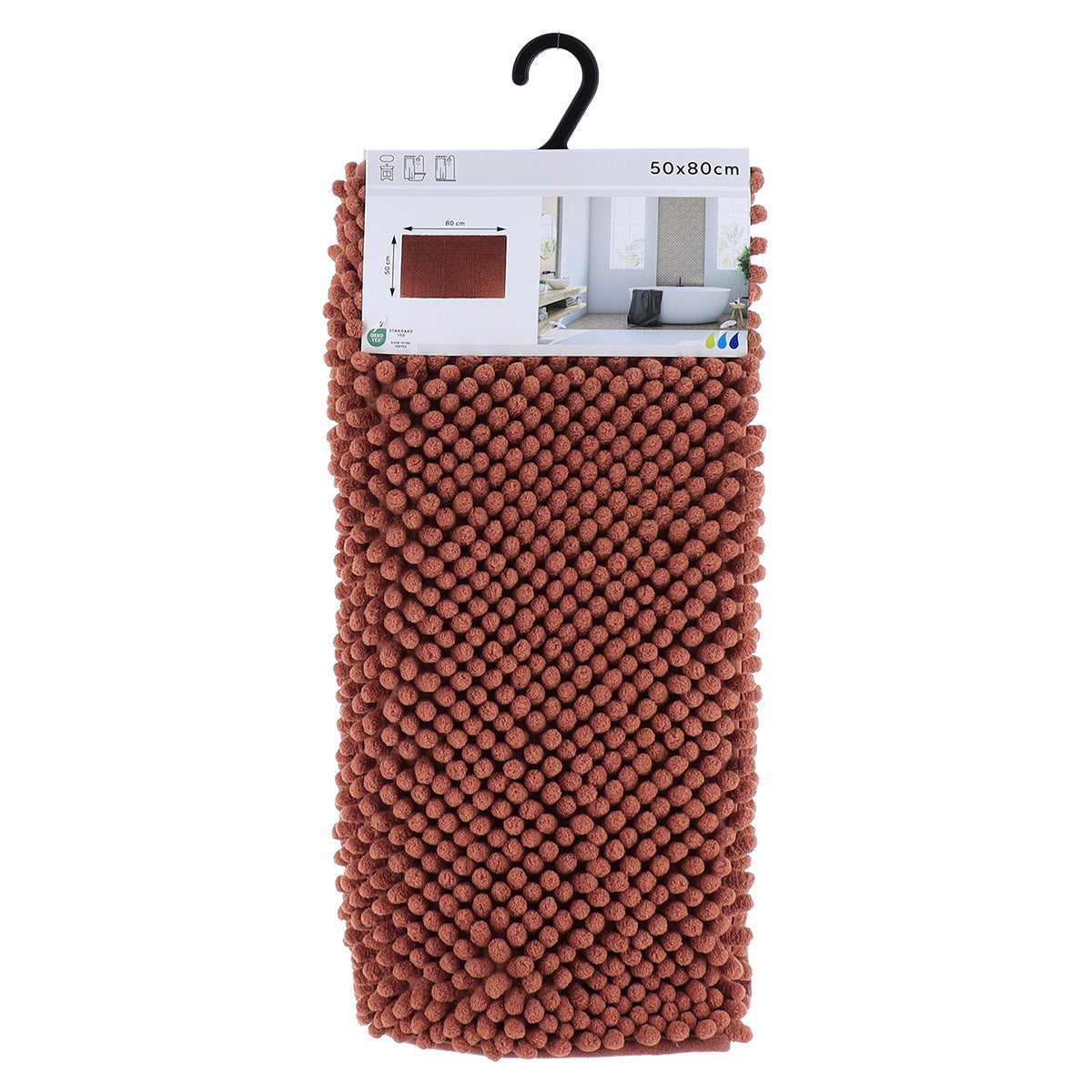 Covor Baie Microfibră cu Bile 50x80 CM - Copper