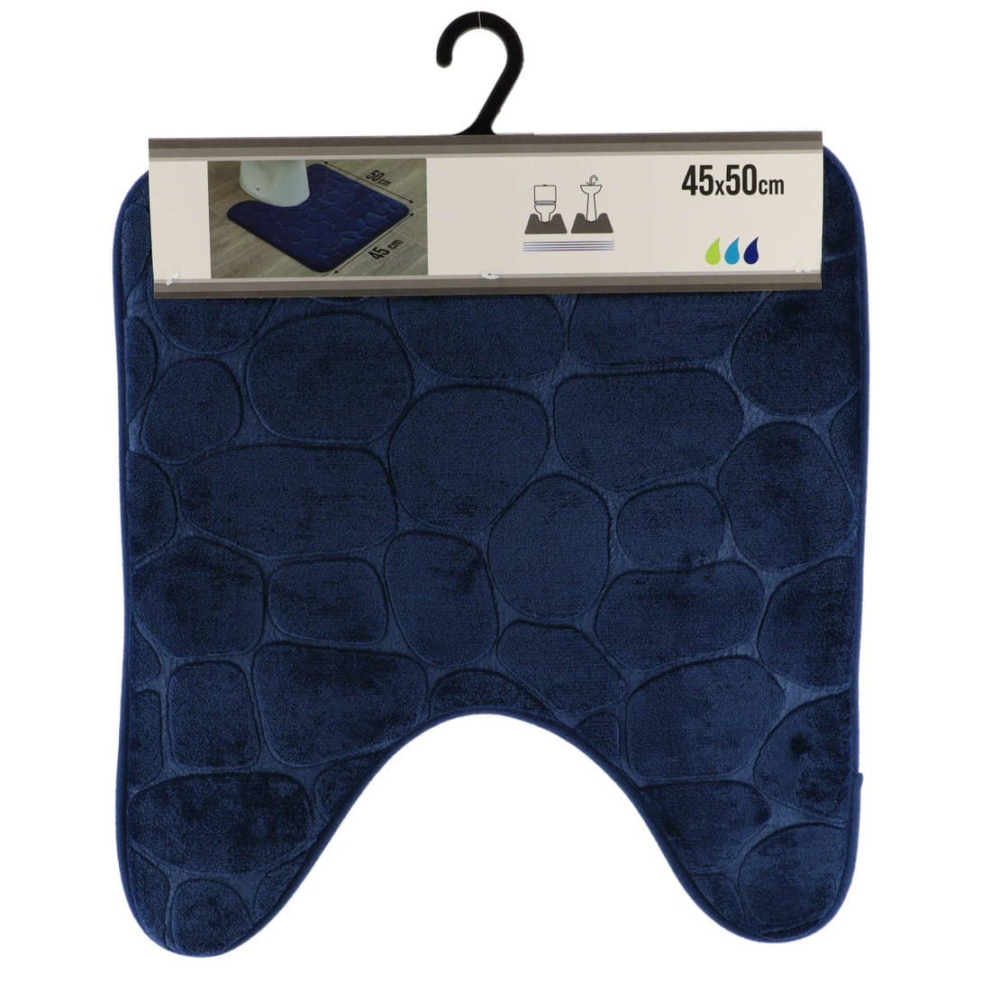 Covoraș Microfibră cu Spumă de Memorie 45x50 CM - Navy Blue