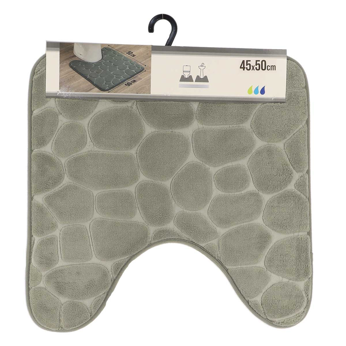 Covoraș Microfibră cu Spumă de Memorie 45x50 cm - Khaki