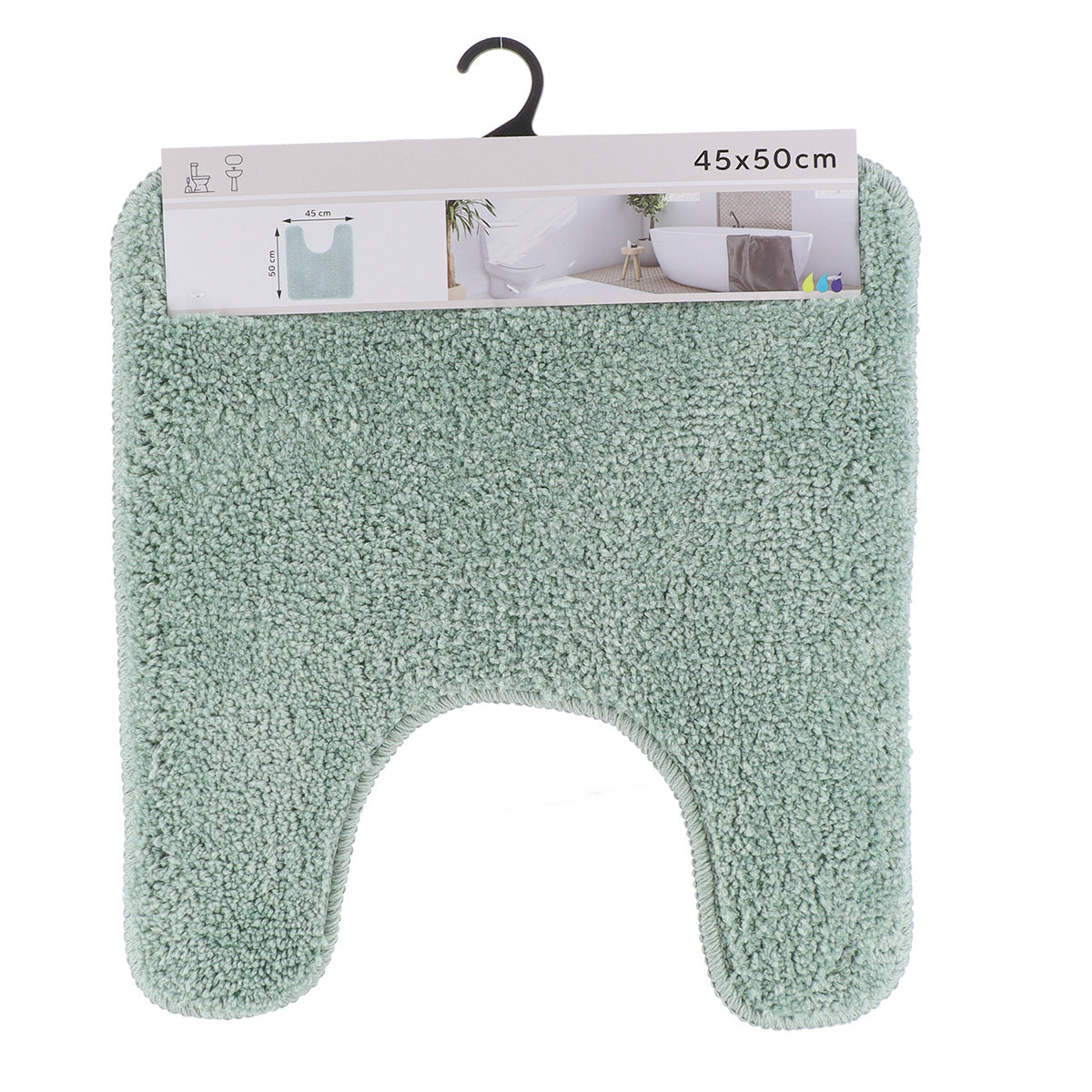 Covoraș Toaletă din Microfibră 45 x 50 CM - Verde Eucalipt