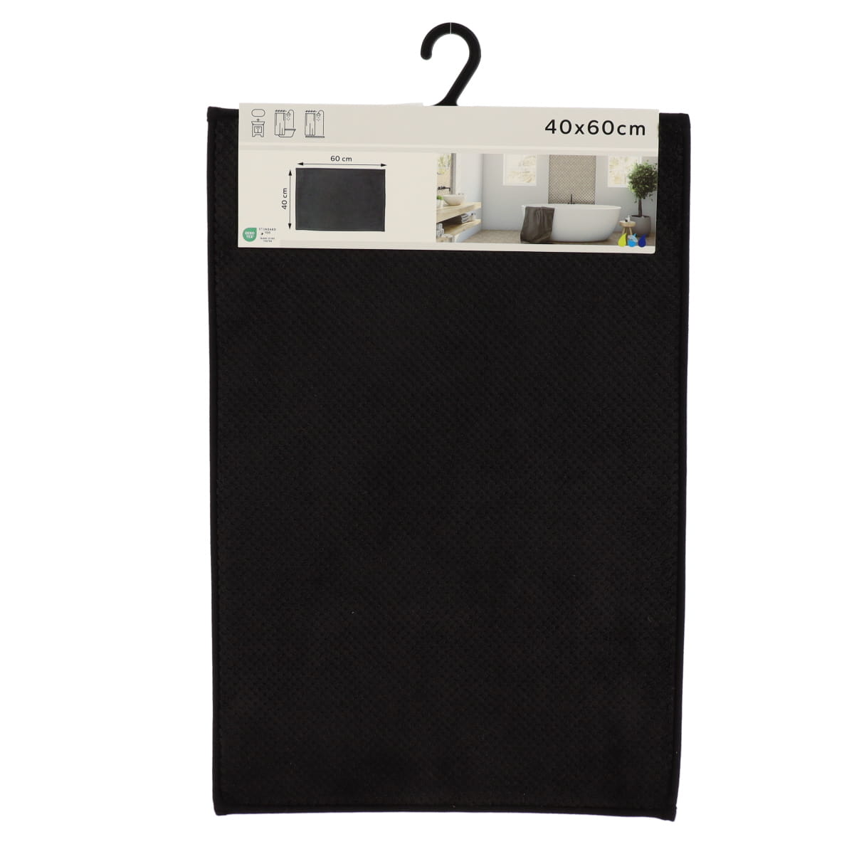 Covorașul Polyester 40x60 CM - Negru