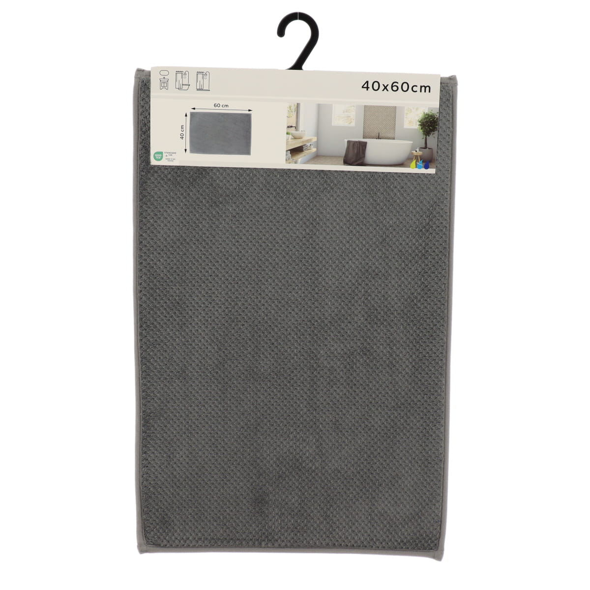 Covorașul Polyester 40x60 CM - Gri Închis