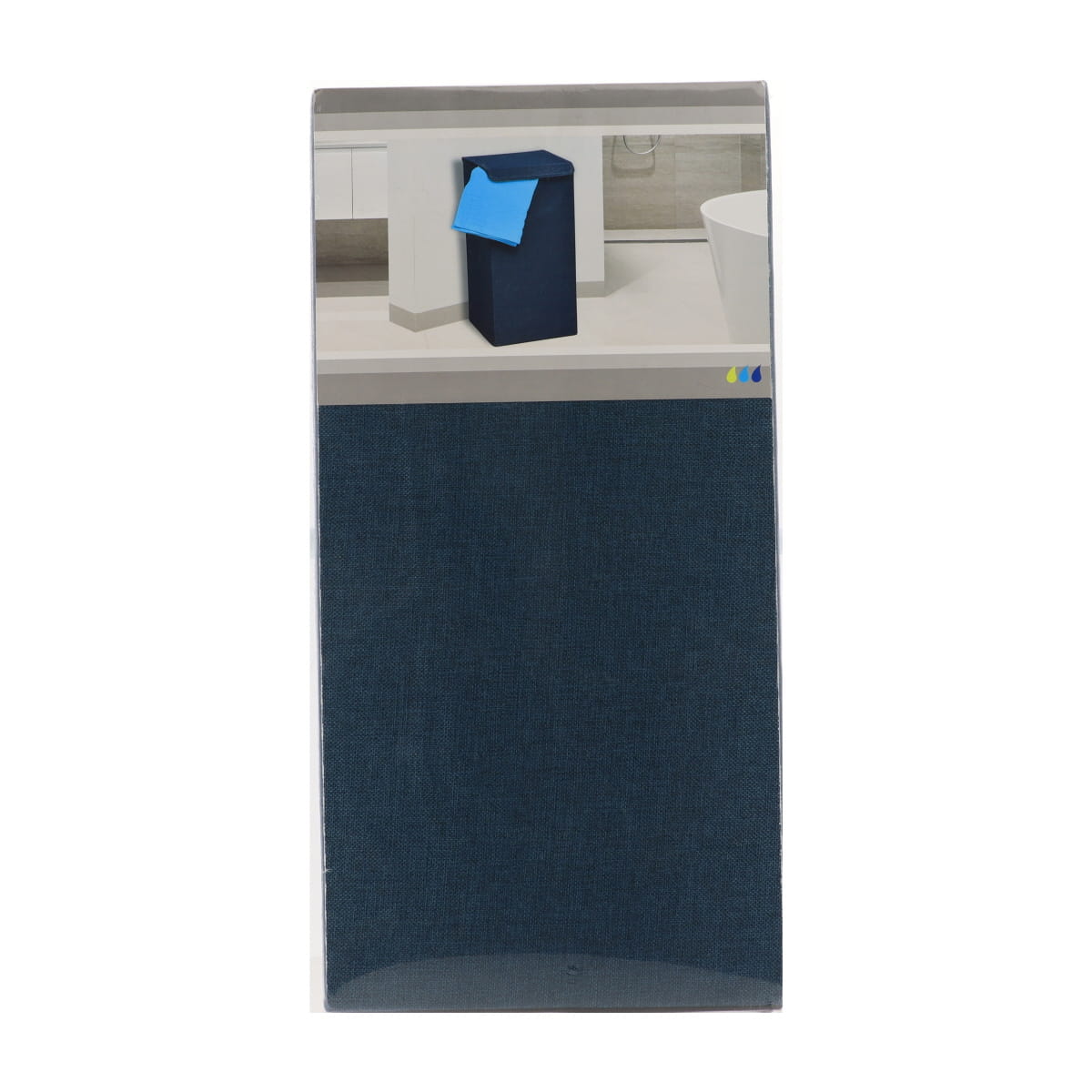 Coș Pliabil Pentru Rufe din MDF cu Țesătură din Poliester - Peacock Blue