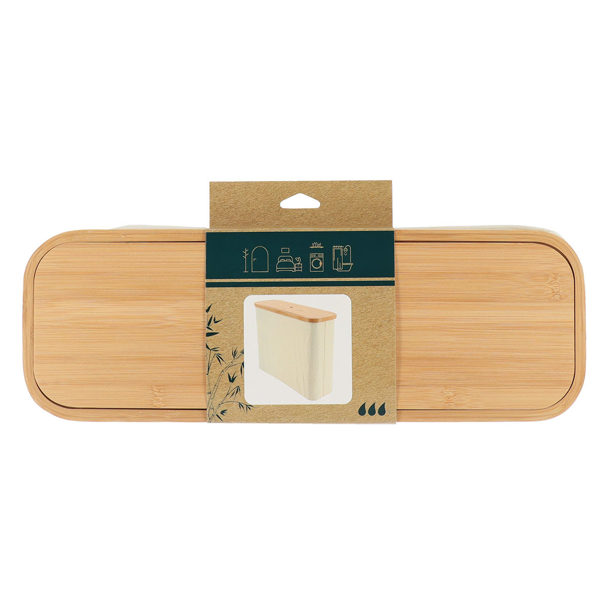 Coș de Depozitare pentru Hârtie Igienică - Natural/Bambus