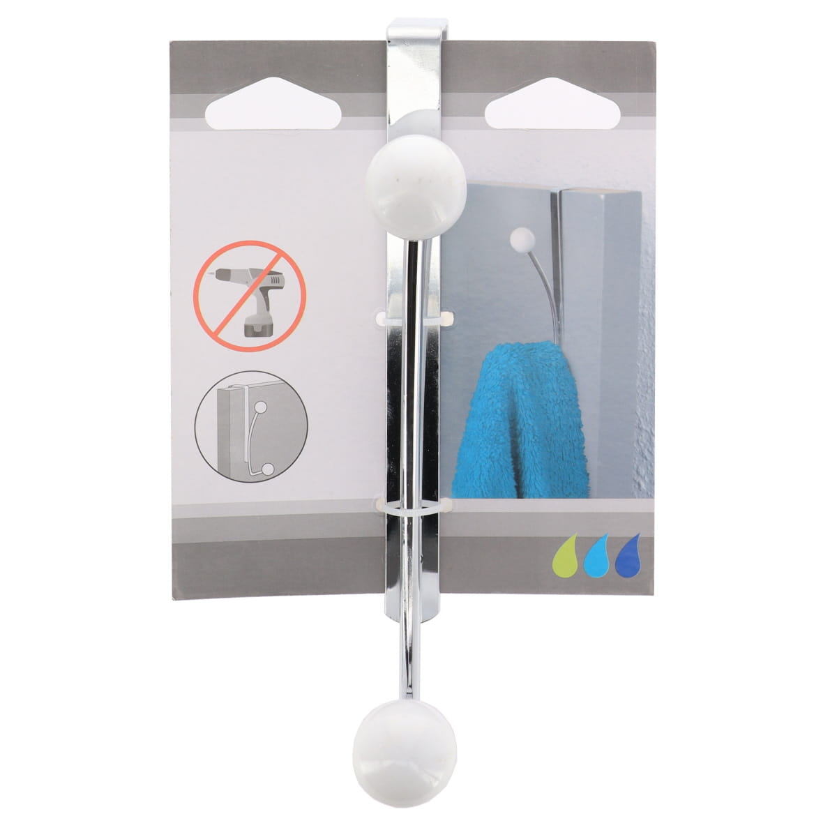 Cuiere Metalice cu 2 Bile Ceramice - Crom/Alb