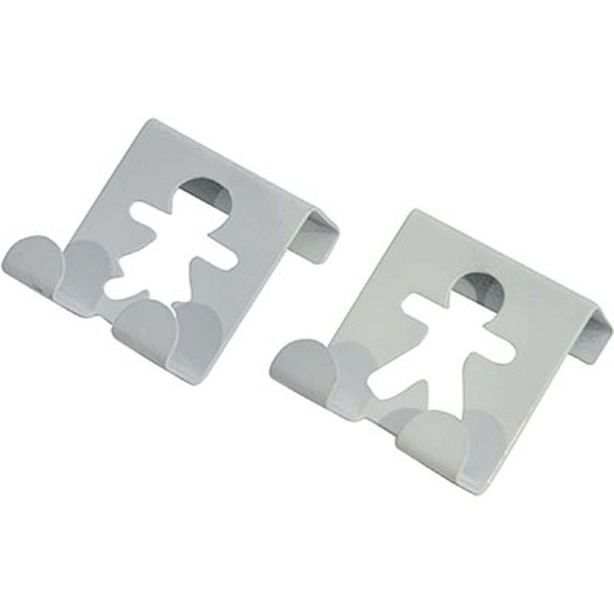 Set 2 Cârlige Metalice pentru Sertar Alb