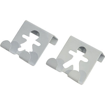 Set 2 Cârlige Metalice pentru Sertar Alb