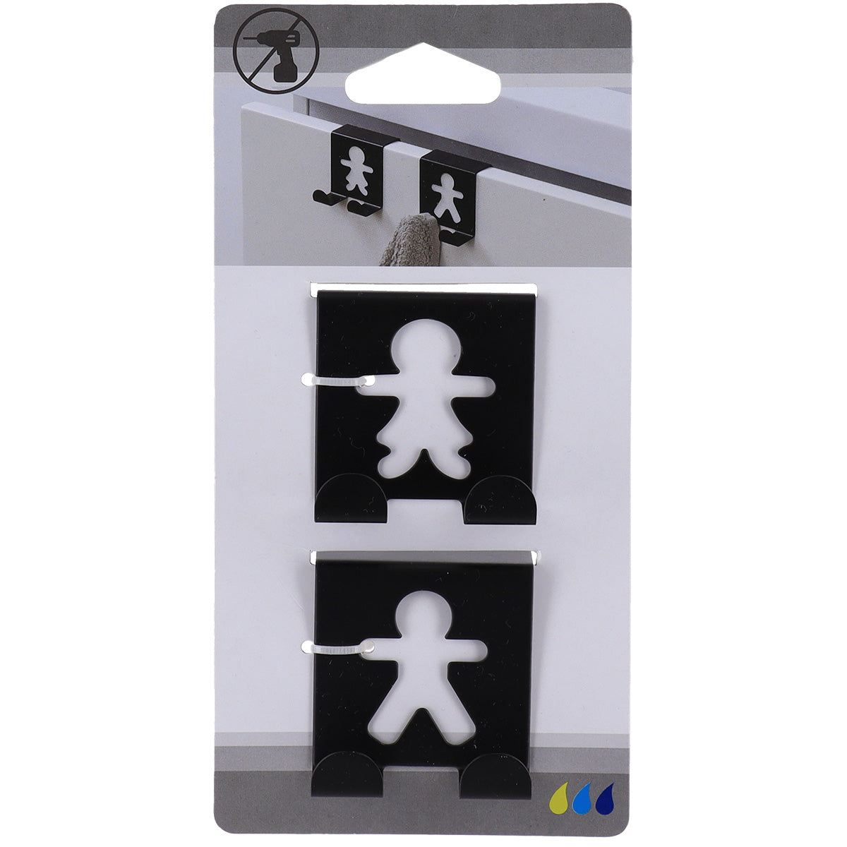 Set 2 Cârlige Metalice pentru Sertar Negru