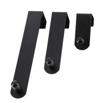 Set 3 Cârlige Oțel Inoxidabil pentru Ușă Negru