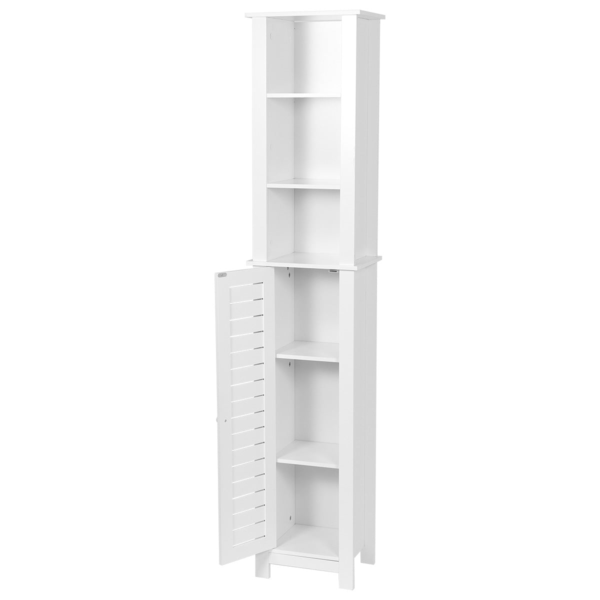 Coloană De Depozitare Din MDF Cu 1 Ușă + 3 Rafturi - Santorin