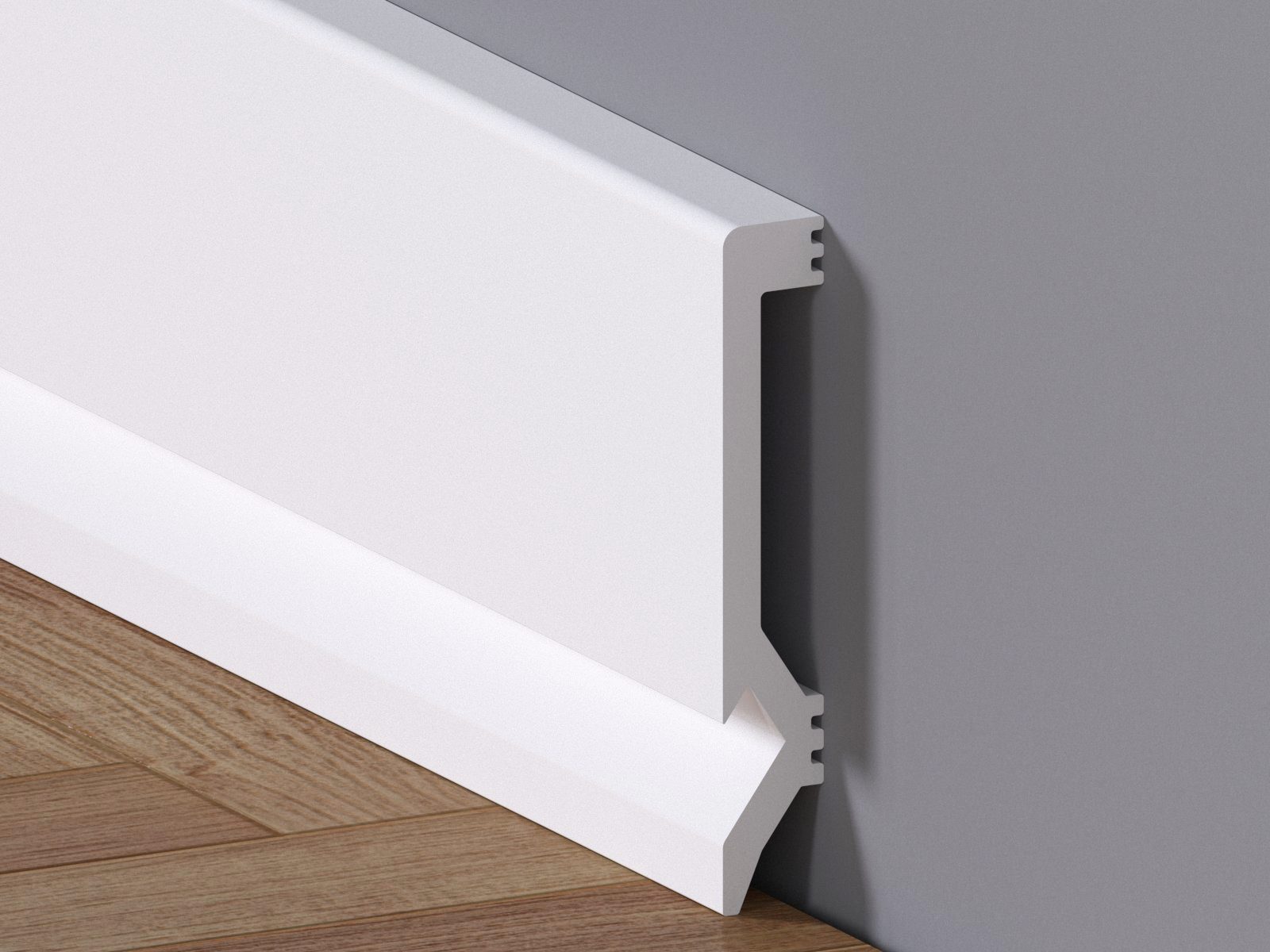 Plintă Albă Duropolimer LED 10 cm x 220 cm