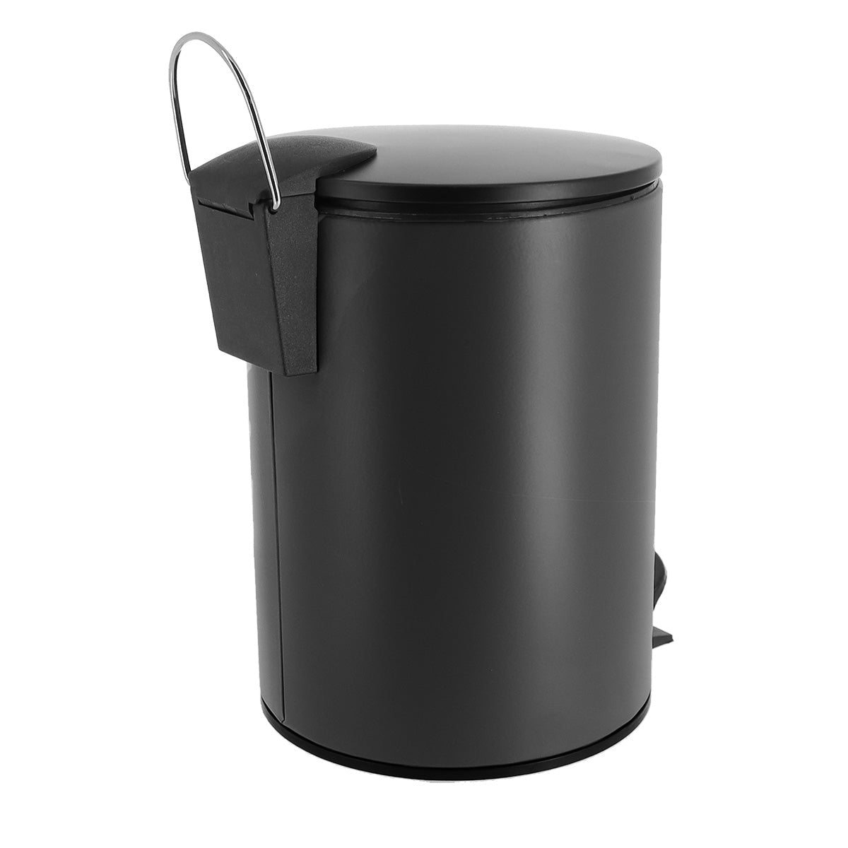 Coș De Gunoi Metalic Cu Închidere Lentă 3L - Negru