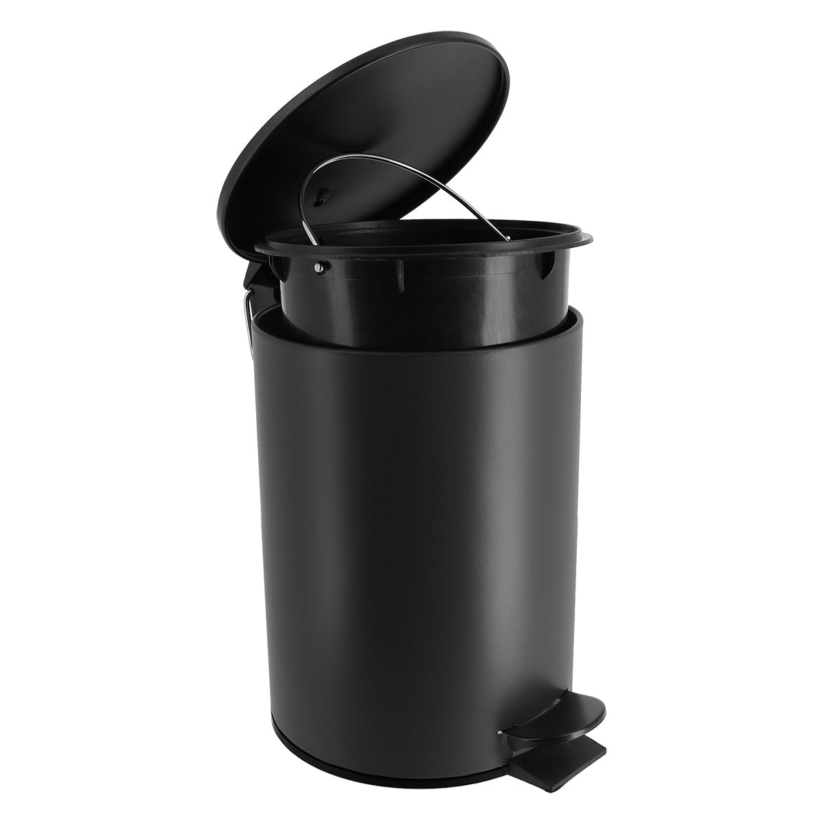 Coș De Gunoi Metalic Cu Închidere Lentă 3L - Negru
