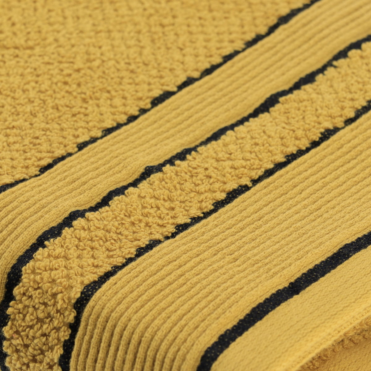 Prosop 50x90 cm 100% Bumbac - Ochre/Negru