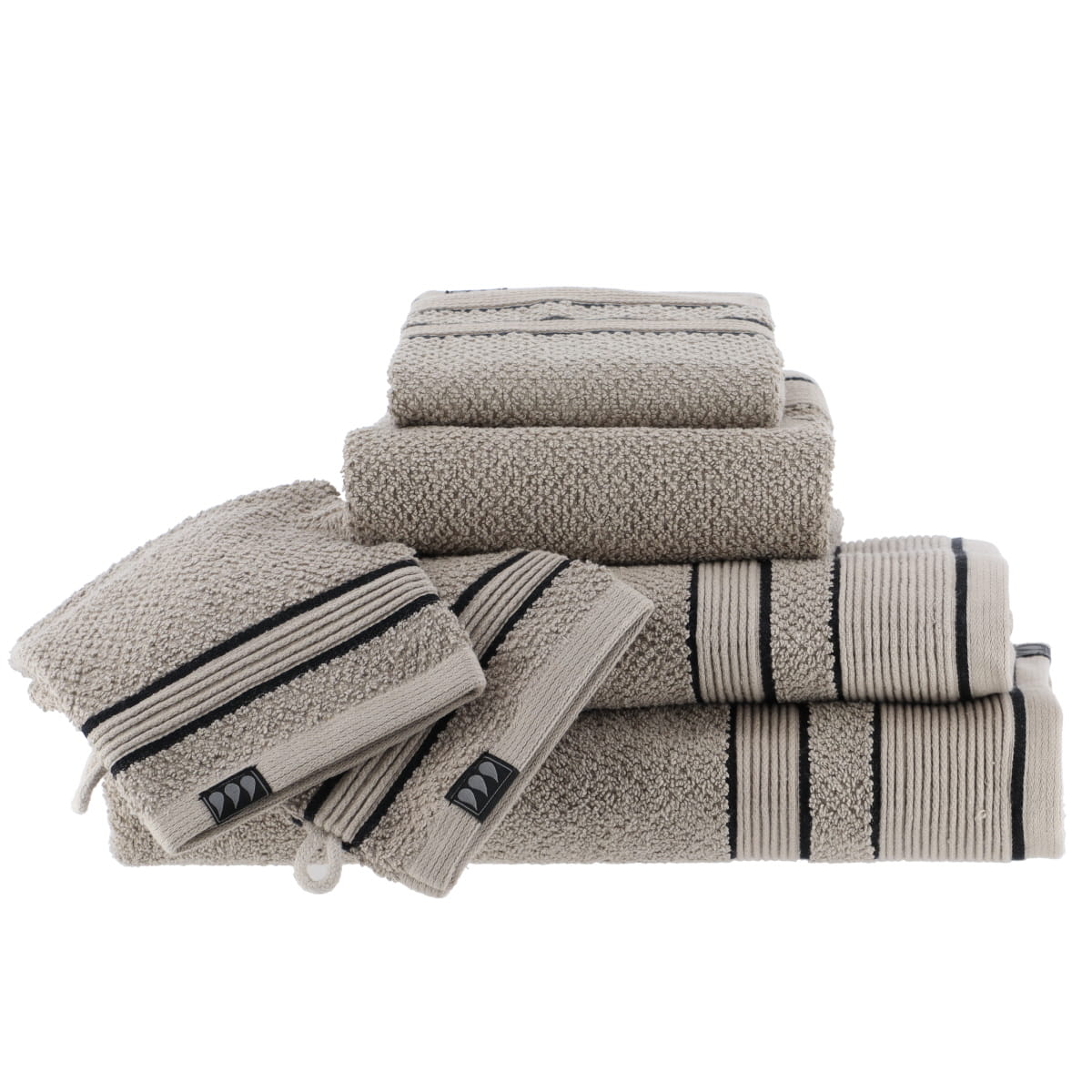 Prosop 70x130 cm 100% Bumbac - Twine/Negru