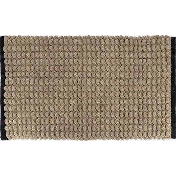 Covoraș Bicolor Bumbac 45x75 CM - Twine Color/Negru