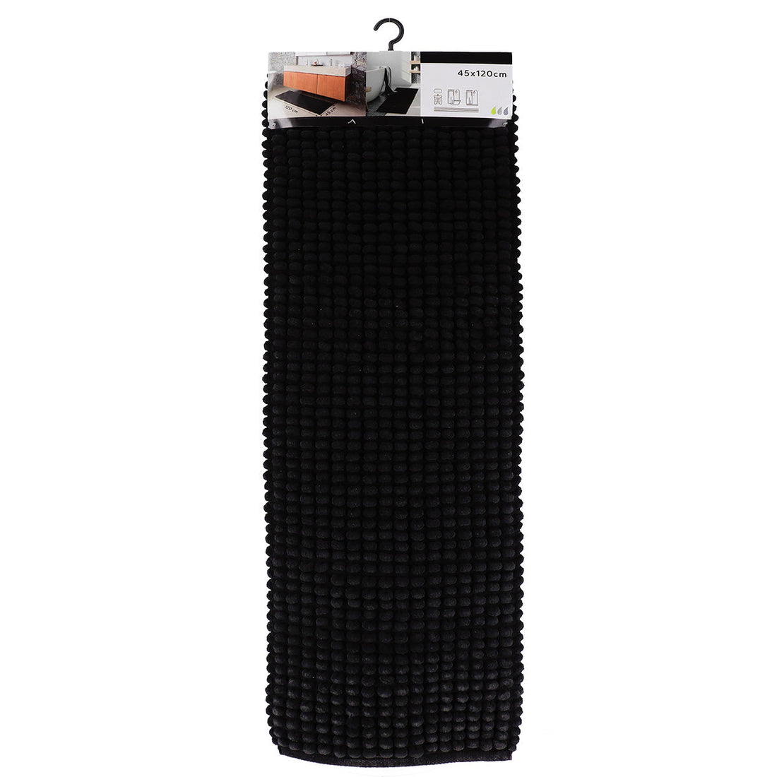 Covoraș din Poliester/Coton 45x120 CM - Negru
