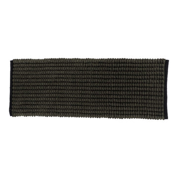 Covoraș Bicolor Bumbac 45x120 CM - Khaki/Negru