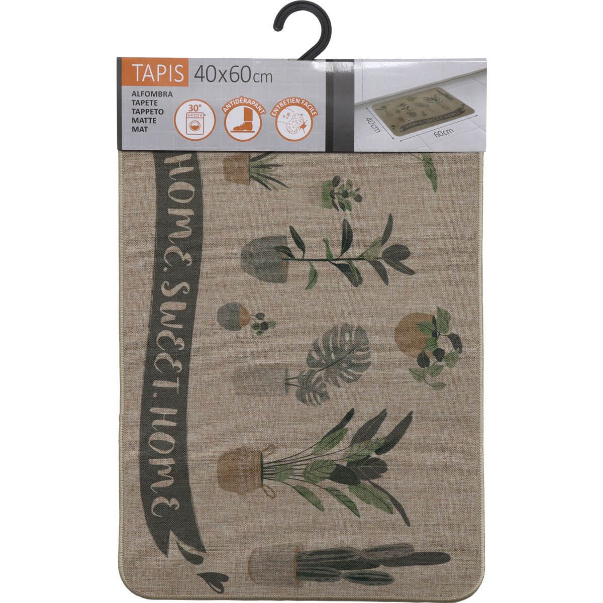 Covor bucătărie Home Sweet Home Beige - 50X120CM - Covor bucătărie - Softambient
