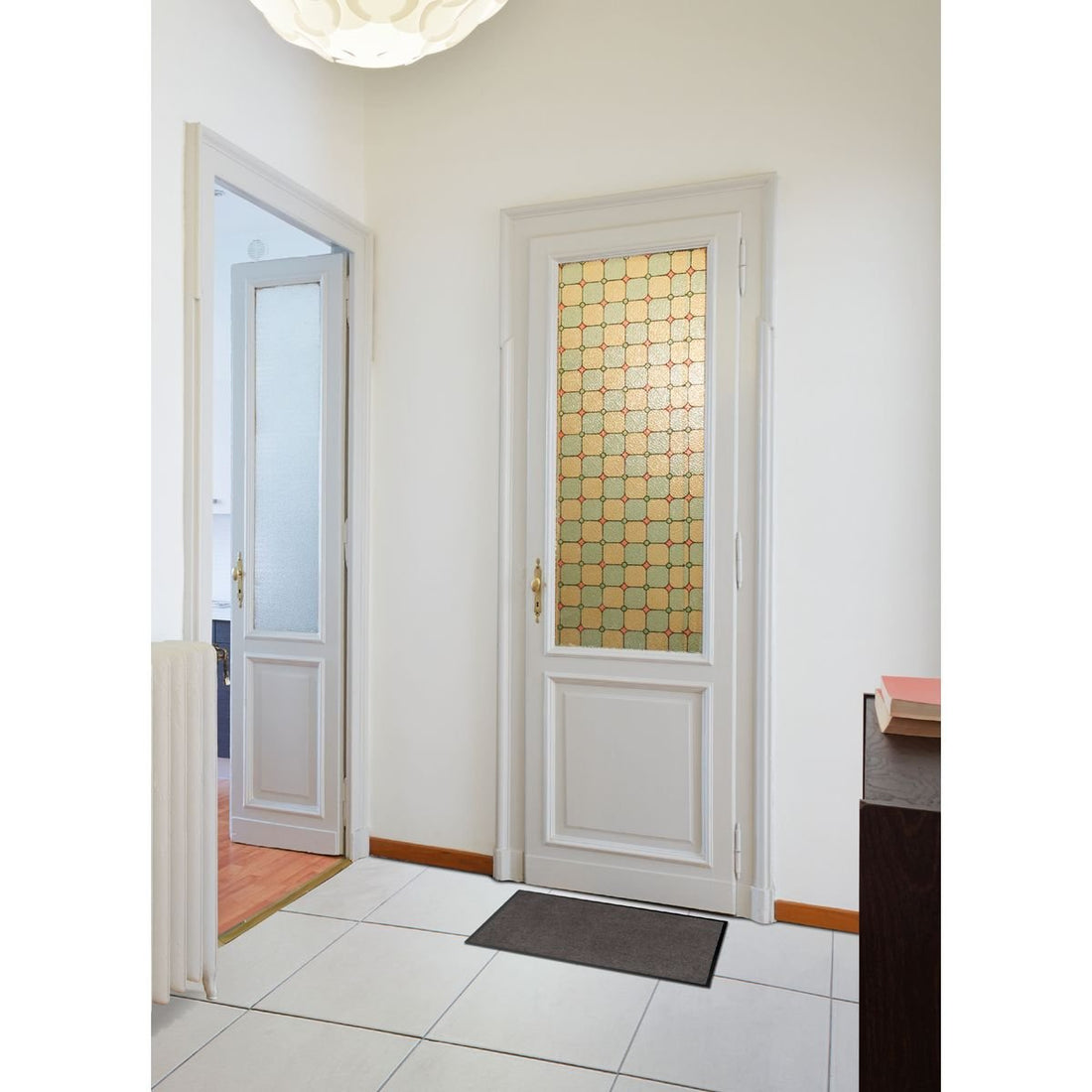 Preș de Intrare Interior Baptiste 60X80CM Poliamidă/Pvc Maro Cenușiu - Preș - Softambient