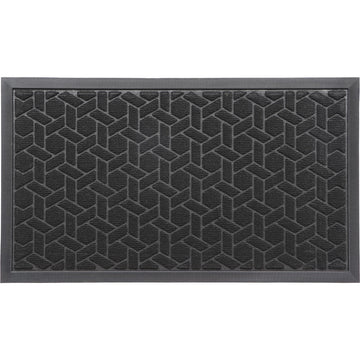 Preș Intrare Exterior Cubique 43X75CM Poliester/Cauciuc - Negru - Preș - Softambient