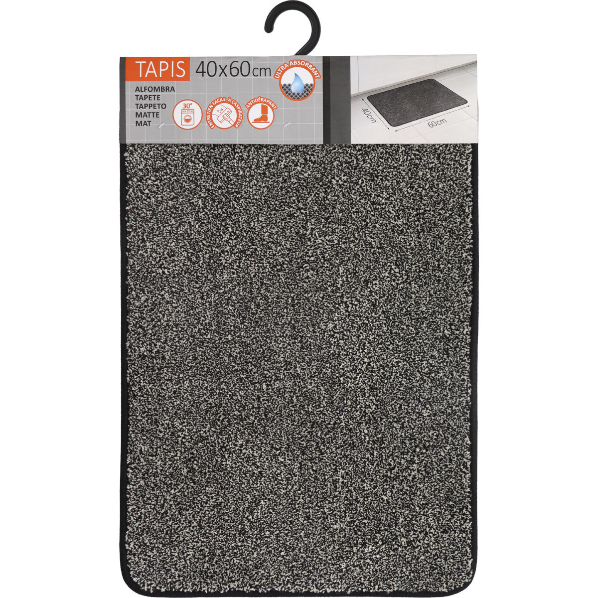 Covor bucătărie Rubber Negru - 50X120CM