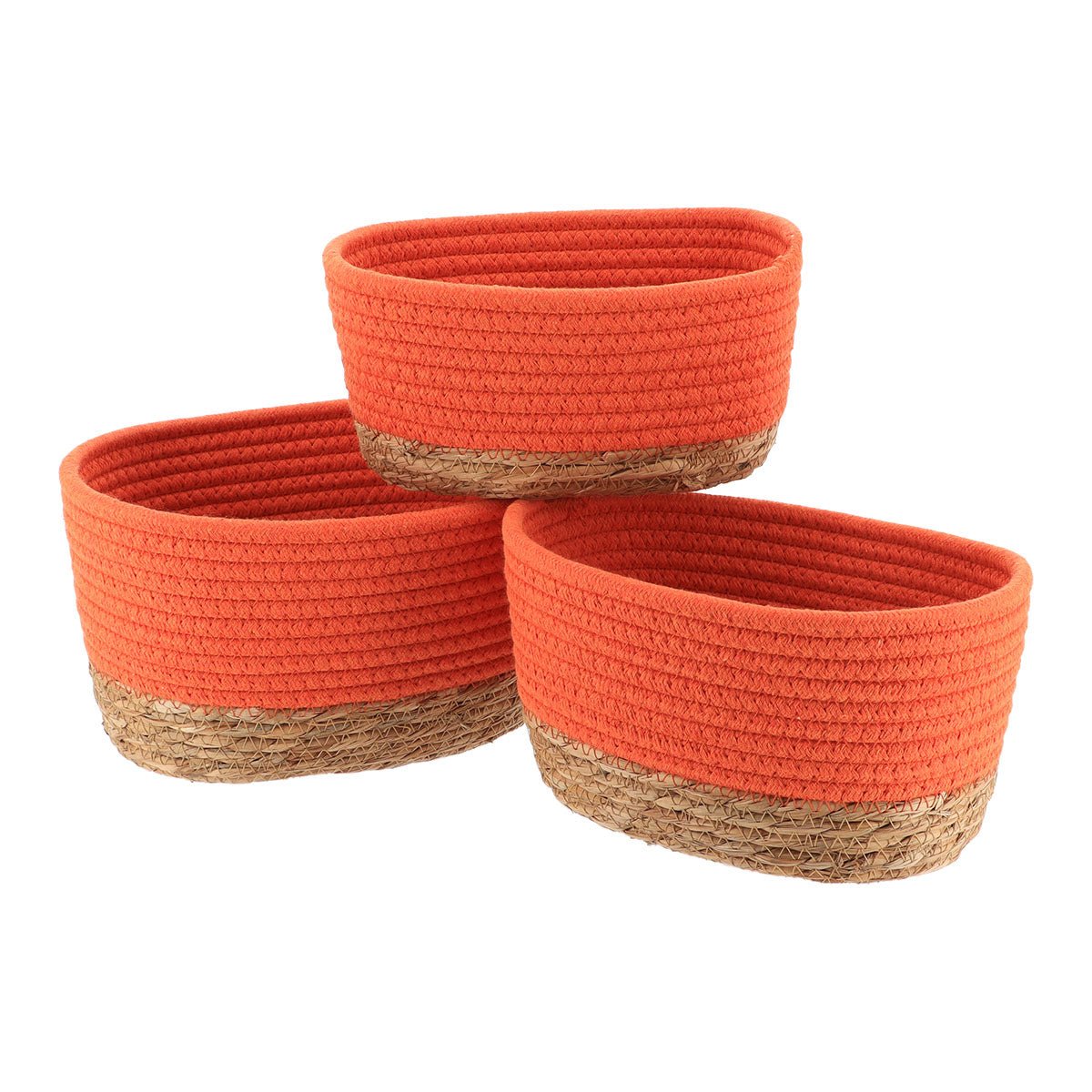 Set 3 Cosuri Dreptunghiulare Portocaliu - Set coșuri - Softambient