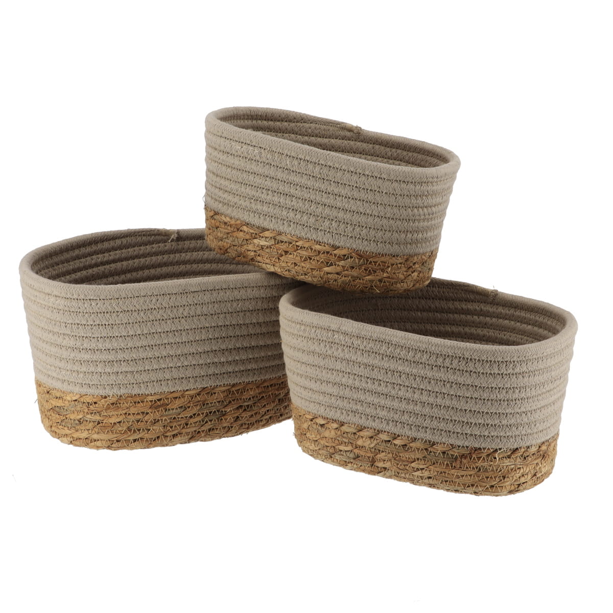 Set 3 Cosuri Dreptunghiulare Taupe - Set coșuri - Softambient