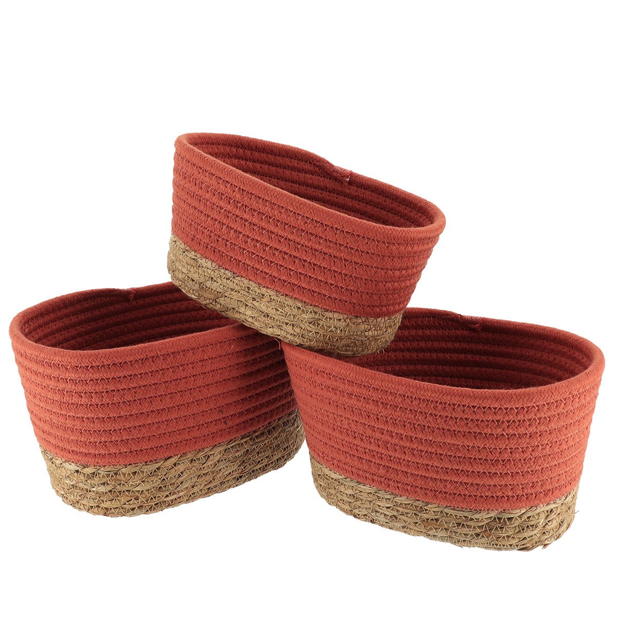 Set 3 Cosuri Dreptunghiulare Terracotta - Set coșuri - Softambient