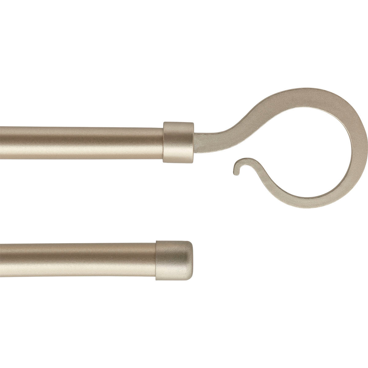 Set Galerie Dublă Extensibilă 120 - 210 CM Atelier Φ19MM - Auriu Mat - Set galerie extensibilă - Softambient