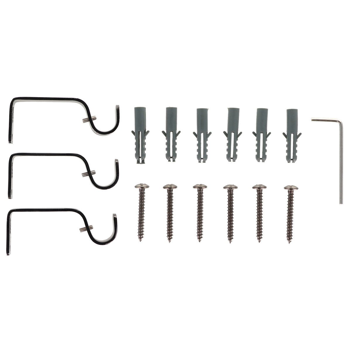 Set Galerie Extensibilă 210 - 380 CM Amazonia Φ19MM - Grafit - Set galerie extensibilă - Softambient