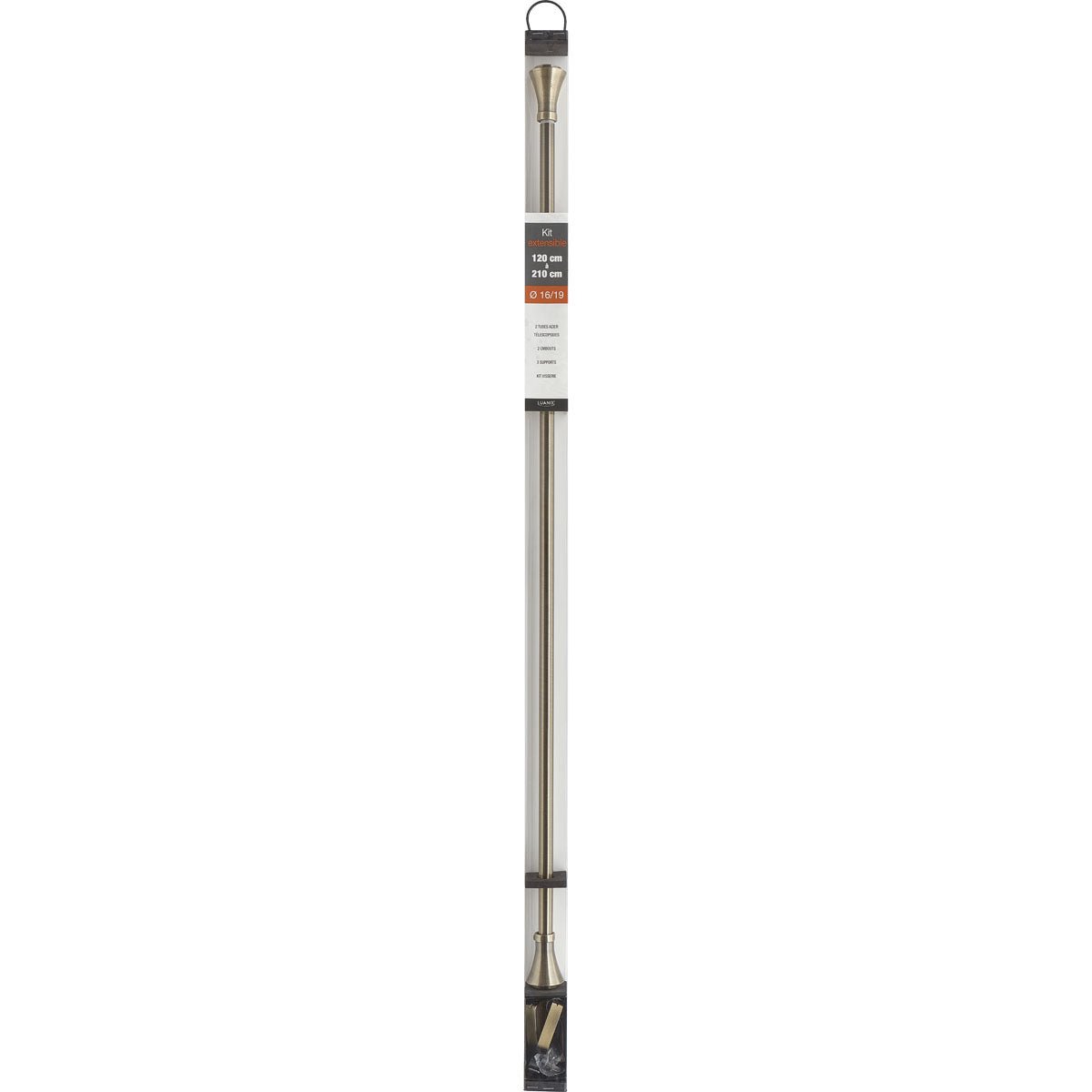 Set Galerie Extensibilă 210 - 380 CM Brasserie Φ19MM - Bronz - Set galerie extensibilă - Softambient
