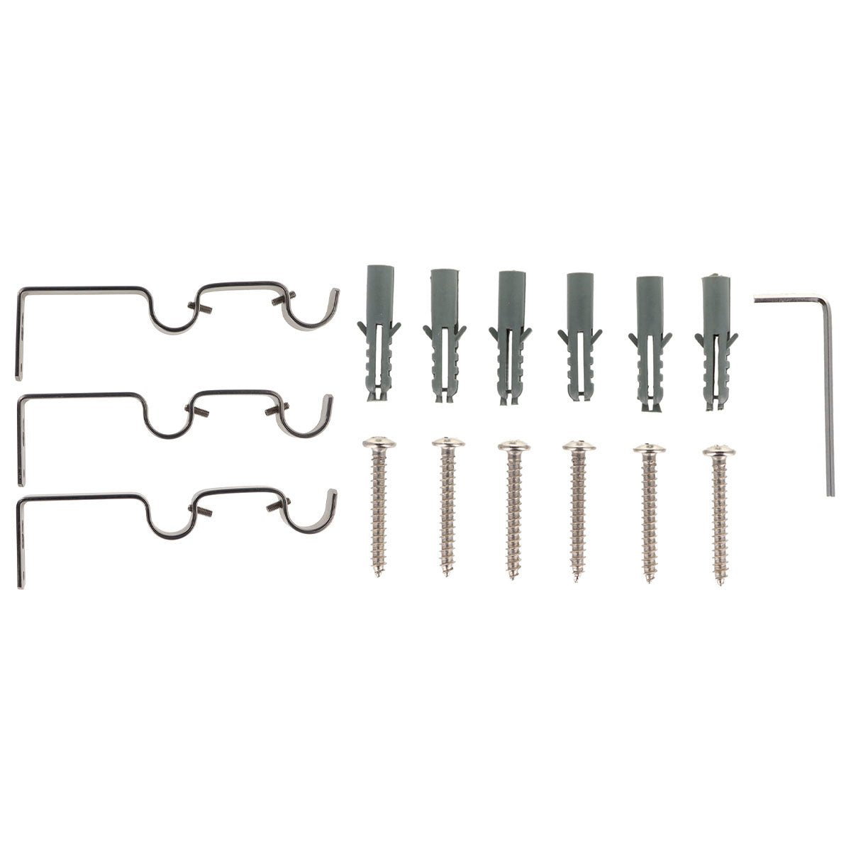 Set Galerie Extensibilă Dublă 210 - 380 CM Lotus Φ19MM - Argintiu - Set galerie extensibilă - Softambient